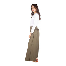 Load image into Gallery viewer, Solid Color Women&#39;s Palazzo Pants in Olive PP0304 130000 21