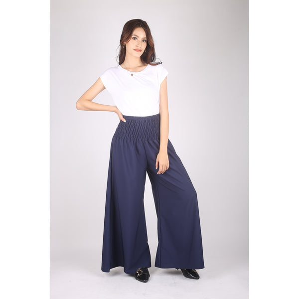 Solid Color Women's Wide Leg Pants in Navy Blue PP0311 130000 03