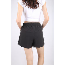 Load image into Gallery viewer, Solid Color Women&#39;s Drawstring Short Pants in Black PP0315 130000 10