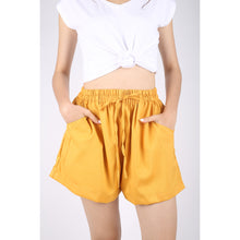 Load image into Gallery viewer, Solid Color Women&#39;s Drawstring Short Pants in Mustard PP0315 130000 13