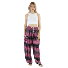 Load image into Gallery viewer, Paisley Buddha Unisex Drawstring Genie Pants in Pink PP0318 020002 02