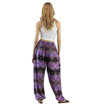 Load image into Gallery viewer, Paisley Buddha Unisex Drawstring Genie Pants in Purple PP0318 020002 06