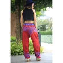 Load image into Gallery viewer, Mandala Unisex Drawstring Genie Pants in Red PP0110 020068 02