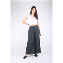 Load image into Gallery viewer, White Vertical dot Stripes Women&#39;s Cotton Palazzo Pants in Black PP0304 010103 01