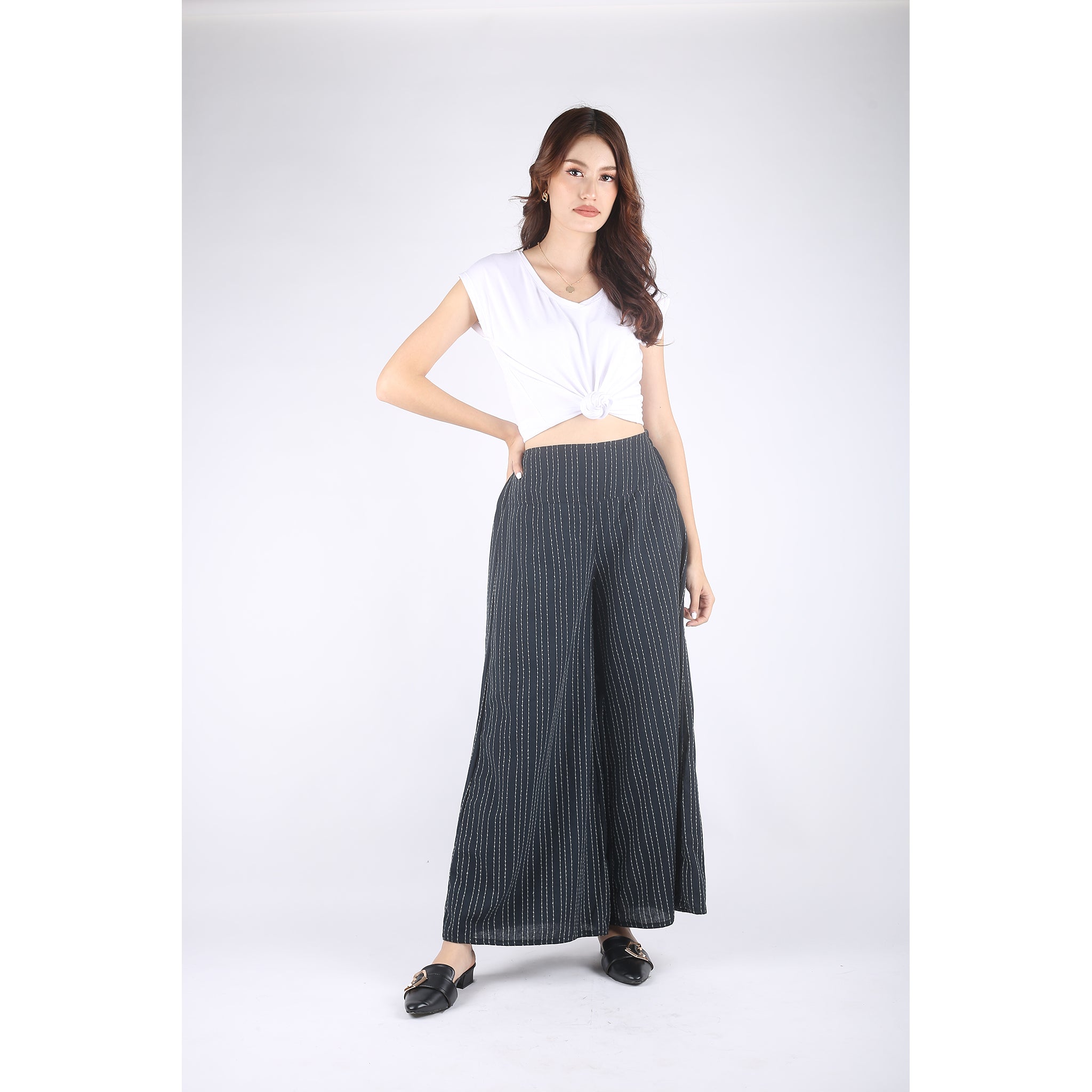 Linen cotton palazzo pants - Ref11145 – ATIR BCN