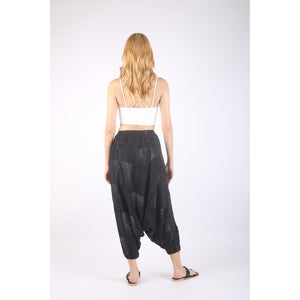 Patchwork Unisex Aladdin Drop Crotch Pants in Black PP0310 028000 10