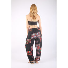 Load image into Gallery viewer, Patchwork Unisex Drawstring Genie Pants in Black PP0110 028000 10