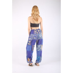 Patchwork Unisex Drawstring Genie Pants in Bright Navy PP0110 028000 07