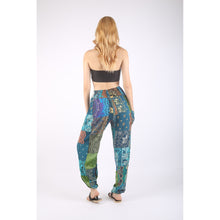 Load image into Gallery viewer, Patchwork Unisex Drawstring Genie Pants in Green PP0110 028000 20