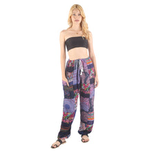 Load image into Gallery viewer, Patchwork Unisex Drawstring Genie Pants in Navy PP0110 028000 03