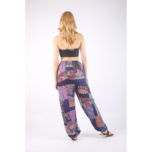 Load image into Gallery viewer, Patchwork Unisex Drawstring Genie Pants in Navy PP0110 028000 03