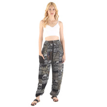 Load image into Gallery viewer, Patchwork Unisex Harem Pants in Black PP0004 028000 10