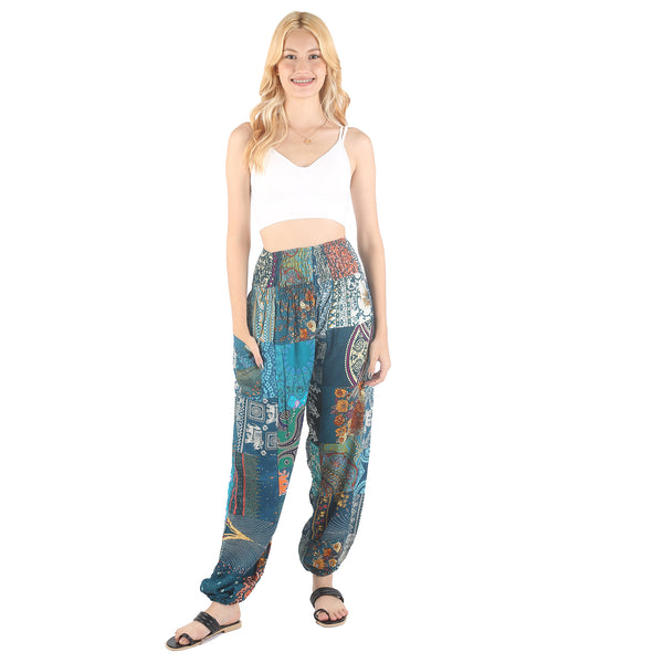 Patchwork Unisex Harem Pants in Green PP0004 028000 20