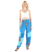 Load image into Gallery viewer, Patchwork Unisex Harem Pants in Light Blue PP0004 028000 08