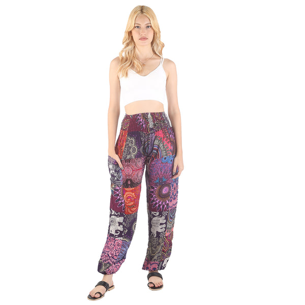 Patchwork Unisex Harem Pants in Purple PP0004 028000 06