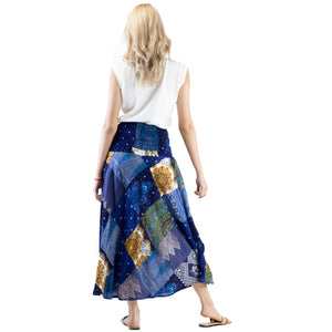 Patchwork Women's Bohemian Skirt in Navy SK0033 028000 03