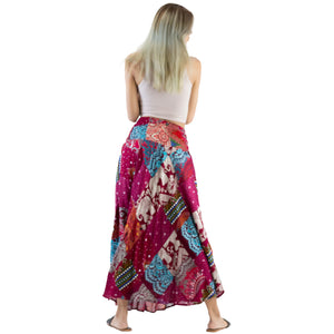 Patchwork Women's Bohemian Skirt in Red SK0033 028000 15