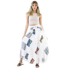 Load image into Gallery viewer, Patchwork Women&#39;s Bohemian Skirt in White SK0033 028000 04
