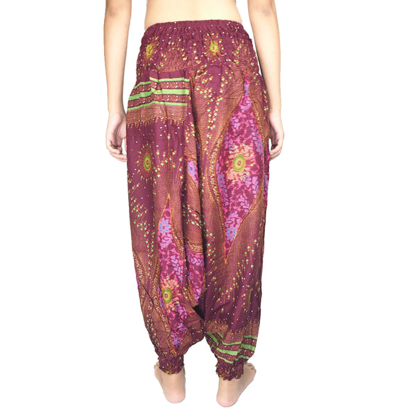 Peacock Eye Unisex Aladdin drop crotch pants in Purple PP0056 020003 04