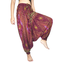 Load image into Gallery viewer, Peacock Eye Unisex Aladdin drop crotch pants in Purple PP0056 020003 04