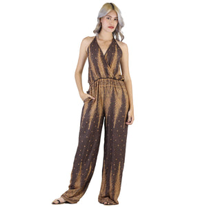 Peacock Feather Women's Jumpsuit  in Brown JP0041 020015 08