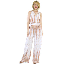 Load image into Gallery viewer, Peacock Feather Women&#39;s Jumpsuit  in White JP0041 020015 12