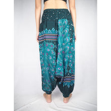 Load image into Gallery viewer, Peacock Heaven Unisex Aladdin drop crotch pants in Green PP0056 020058 05