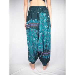 Peacock Heaven Unisex Aladdin drop crotch pants in Green PP0056 020058 05