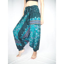 Load image into Gallery viewer, Peacock Heaven Unisex Aladdin drop crotch pants in Green PP0056 020058 05