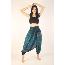 Load image into Gallery viewer, Peacock Heaven Unisex Aladdin drop crotch pants in Green PP0056 020058 05