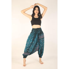 Load image into Gallery viewer, Peacock Heaven Unisex Aladdin drop crotch pants in Green PP0056 020058 05
