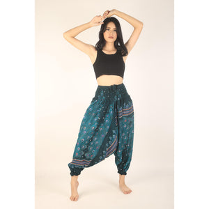 Peacock Heaven Unisex Aladdin drop crotch pants in Green PP0056 020058 05