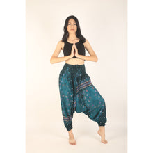 Load image into Gallery viewer, Peacock Heaven Unisex Aladdin drop crotch pants in Green PP0056 020058 05