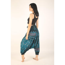 Load image into Gallery viewer, Peacock Heaven Unisex Aladdin drop crotch pants in Green PP0056 020058 05