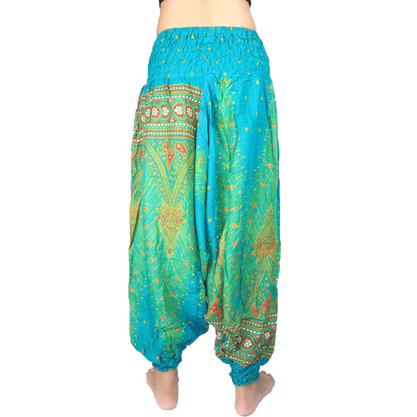 Peacock Unisex Aladdin drop crotch pants in Bright green PP0056 020008 04