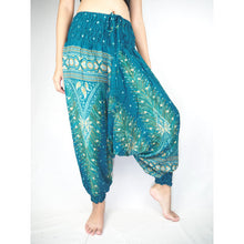 Load image into Gallery viewer, Peacock Unisex Aladdin drop crotch pants in Dark Green PP0056 020008 03
