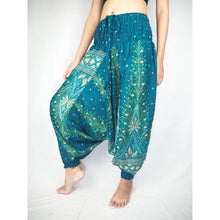 Load image into Gallery viewer, Peacock Unisex Aladdin drop crotch pants in Dark Green PP0056 020008 03