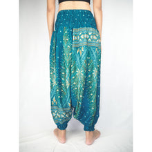 Load image into Gallery viewer, Peacock Unisex Aladdin drop crotch pants in Dark Green PP0056 020008 03