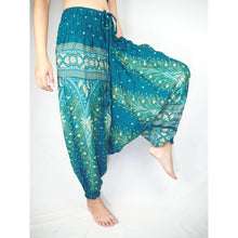 Load image into Gallery viewer, Peacock Unisex Aladdin drop crotch pants in Dark Green PP0056 020008 03