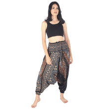 Load image into Gallery viewer, Peacock Unisex Aladdin drop crotch pants in Black Gold PP0056 020007 04