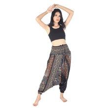 Load image into Gallery viewer, Peacock Unisex Aladdin drop crotch pants in Black Gold PP0056 020007 04