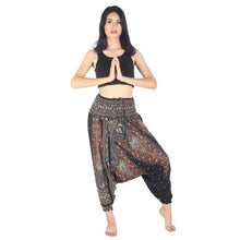Load image into Gallery viewer, Peacock Unisex Aladdin drop crotch pants in Black Gold PP0056 020007 04