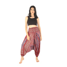 Load image into Gallery viewer, Peacock Unisex Aladdin drop crotch pants in Dark Red PP0056 020008 02