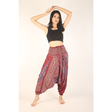 Load image into Gallery viewer, Peacock Unisex Aladdin drop crotch pants in Dark Red PP0056 020008 02