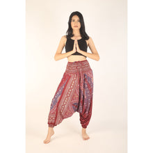 Load image into Gallery viewer, Peacock Unisex Aladdin drop crotch pants in Dark Red PP0056 020008 02