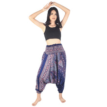 Load image into Gallery viewer, Peacock Unisex Aladdin drop crotch pants in Navy Blue PP0056 020007 05