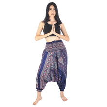 Load image into Gallery viewer, Peacock Unisex Aladdin drop crotch pants in Navy Blue PP0056 020007 05