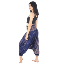 Load image into Gallery viewer, Peacock Unisex Aladdin drop crotch pants in Navy Blue PP0056 020007 05