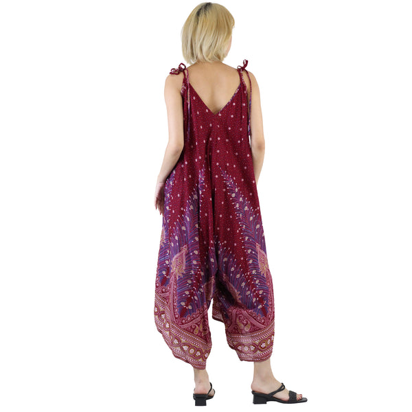 Peacock Women's Jumpsuit in Dark Red JP0069 020008 02