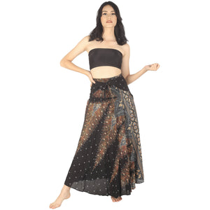 Peacock Women's Bohemian Skirt in Black Gold SK0033 020007 04